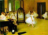 Edgar Degas Canvas Paintings - dance class